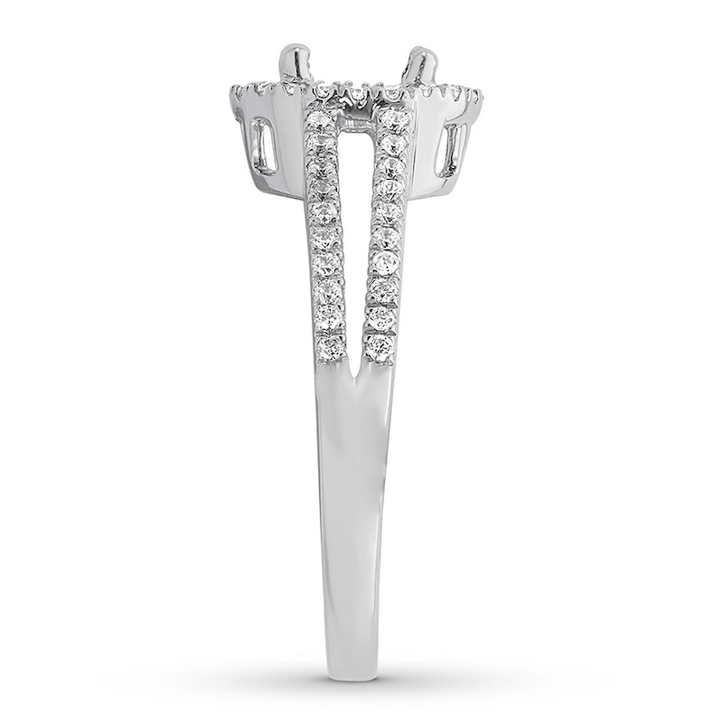 Main Image 3 of Previously Owned Diamond Ring Setting 1/3 carat tw Round 14K White Gold