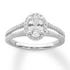 Thumbnail Image 4 of Previously Owned Diamond Ring Setting 1/3 carat tw Round 14K White Gold