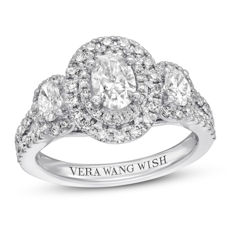 Main Image 1 of Previously Owned Vera Wang WISH Ring 1-1/2 ct tw Diamonds 14K White Gold