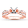Thumbnail Image 1 of Previously Owned Diamond Ring Setting 1/2 ct tw Round-cut 14K Rose Gold
