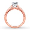Thumbnail Image 2 of Previously Owned Diamond Ring Setting 1/2 ct tw Round-cut 14K Rose Gold