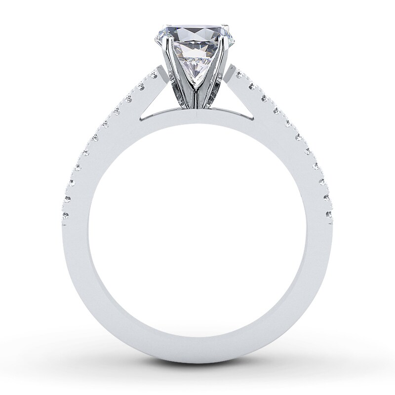 Main Image 2 of Previously Owned Diamond Ring Setting 1/3 carat tw Round 14K White Gold