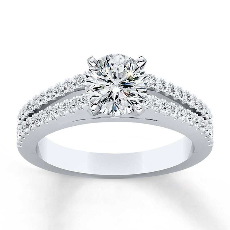 Main Image 3 of Previously Owned Diamond Ring Setting 1/3 carat tw Round 14K White Gold