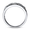 Thumbnail Image 2 of Previously Owned Men's Diamond Ring 1/3 ct tw Blue Sapphire 10K White Gold