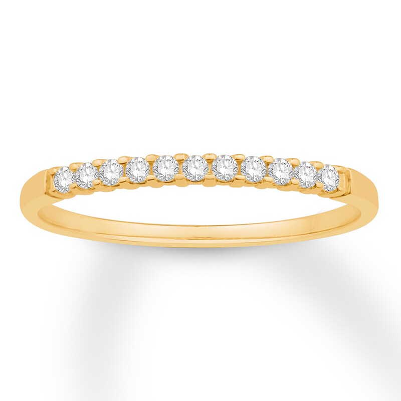 Main Image 1 of Previously Owned Diamond Anniversary Band 1/10 ct tw Round-cut 10K Yellow Gold