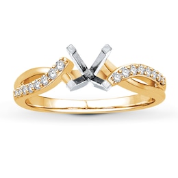 Previously Owned Diamond Engagement Ring Setting 1/6 carat tw 14K Yellow Gold