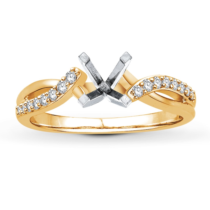 Main Image 1 of Previously Owned Diamond Engagement Ring Setting 1/6 carat tw 14K Yellow Gold