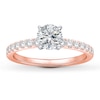 Thumbnail Image 2 of Previously Owned Colorless Diamond Ring Setting 3/8 carat tw Round 14K Rose Gold