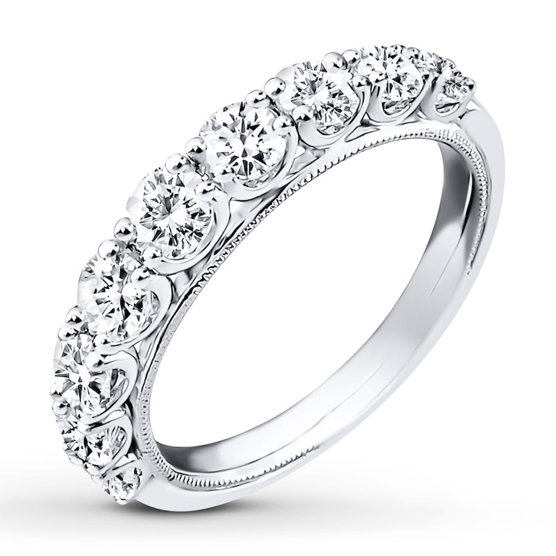 Main Image 4 of Previously Owned Diamond Anniversary Band 1-1/2 ct tw Round-cut 14K White Gold