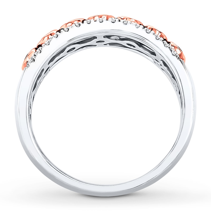 Main Image 2 of Previously Owned Diamond Anniversary Ring 1/2 ct tw Bezel-set 14K Two-Tone Gold