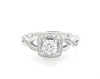 Thumbnail Image 0 of Previously Owned Round-Cut Diamond Cushion Halo Engagement Ring 5/8 ct tw 14K White Gold