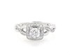 Thumbnail Image 1 of Previously Owned Round-Cut Diamond Cushion Halo Engagement Ring 5/8 ct tw 14K White Gold