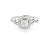 Thumbnail Image 0 of Previously Owned Round-Cut Diamond Cushion Halo Engagement Ring 5/8 ct tw 14K White Gold