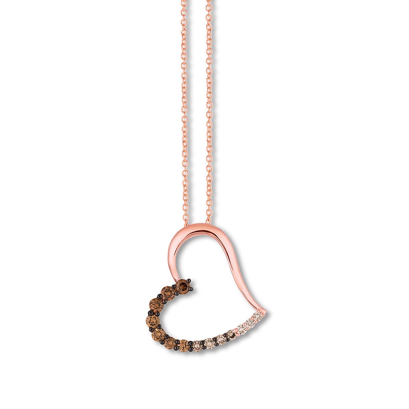 Main Image 1 of Previously Owned Le Vian Chocolate Ombre Necklace 1/2 ct tw Diamonds 14K Gold