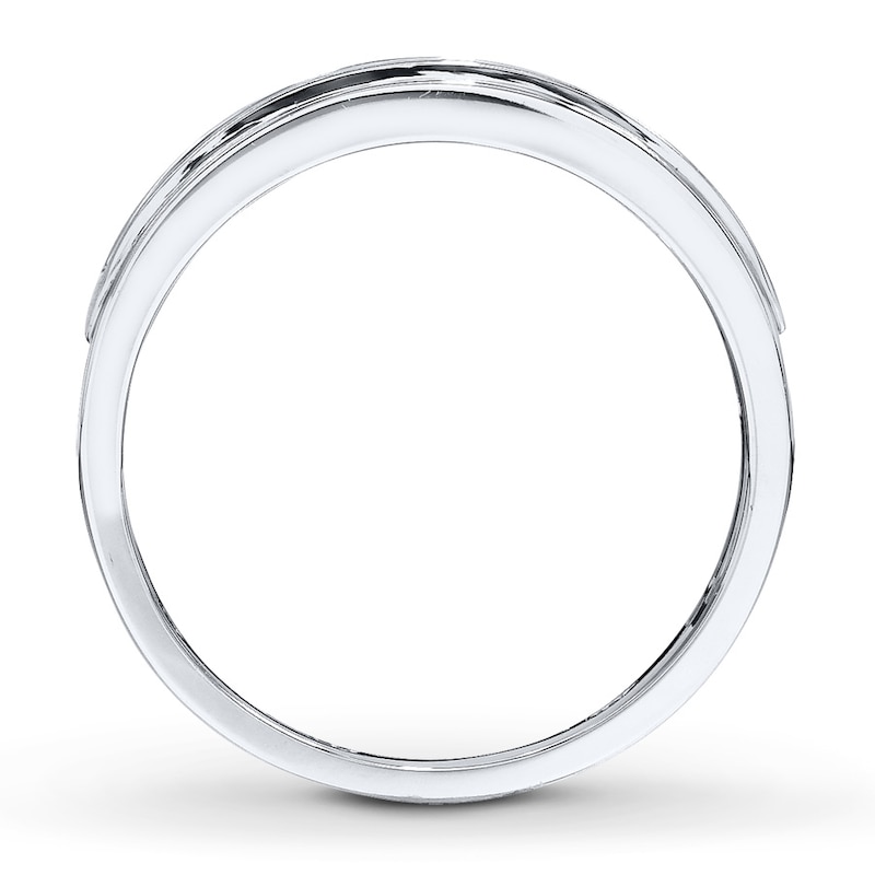 Main Image 2 of Previously Owned Men's Diamond Ring 1/2 ct tw Round-cut 10K White Gold