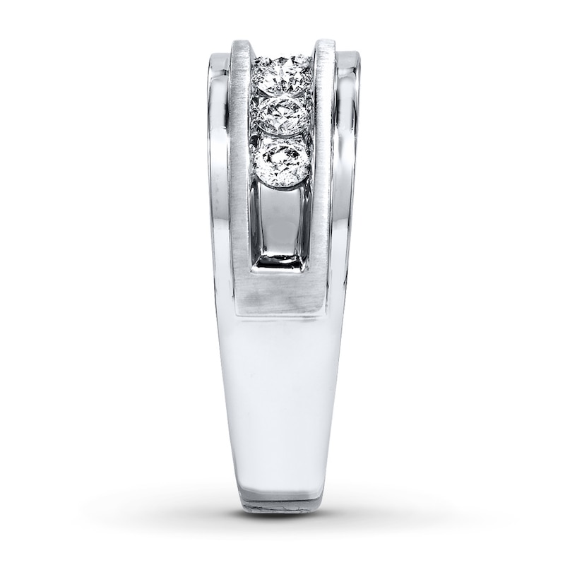 Main Image 3 of Previously Owned Men's Diamond Ring 1/2 ct tw Round-cut 10K White Gold