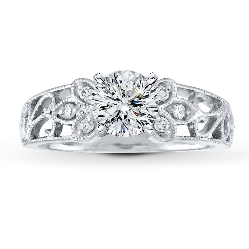 Main Image 3 of Previously Owned Diamond Ring Setting 1/15 ct tw Round-cut 14K White Gold
