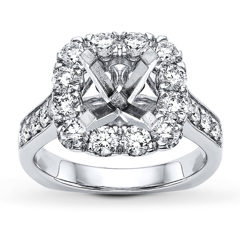 Main Image 1 of Previously Owned Hearts Desire Ring Setting 1-3/8 ct tw Diamonds 18K White Gold