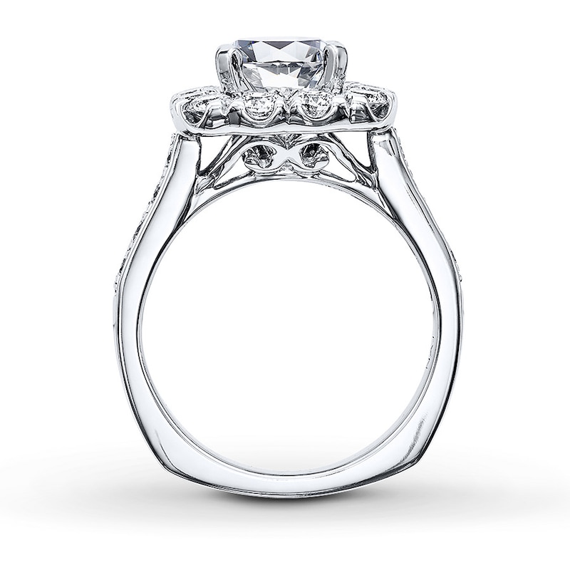 Main Image 2 of Previously Owned Hearts Desire Ring Setting 1-3/8 ct tw Diamonds 18K White Gold