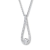 Thumbnail Image 1 of Previously Owned Diamond Necklace 3/4 ct tw Round 18K White Gold