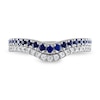 Thumbnail Image 3 of Previously Owned Vera Wang WISH Diamond/Sapphire Wedding Band 1/5 ct tw 14K White Gold
