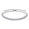 Thumbnail Image 1 of Previously Owned Diamond Bolo Bracelet 2 ct tw Round-cut 14K White Gold/Rhodium