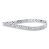 Thumbnail Image 1 of Previously Owned Diamond Bangle Bracelet 2 ct tw Round 14K White Gold