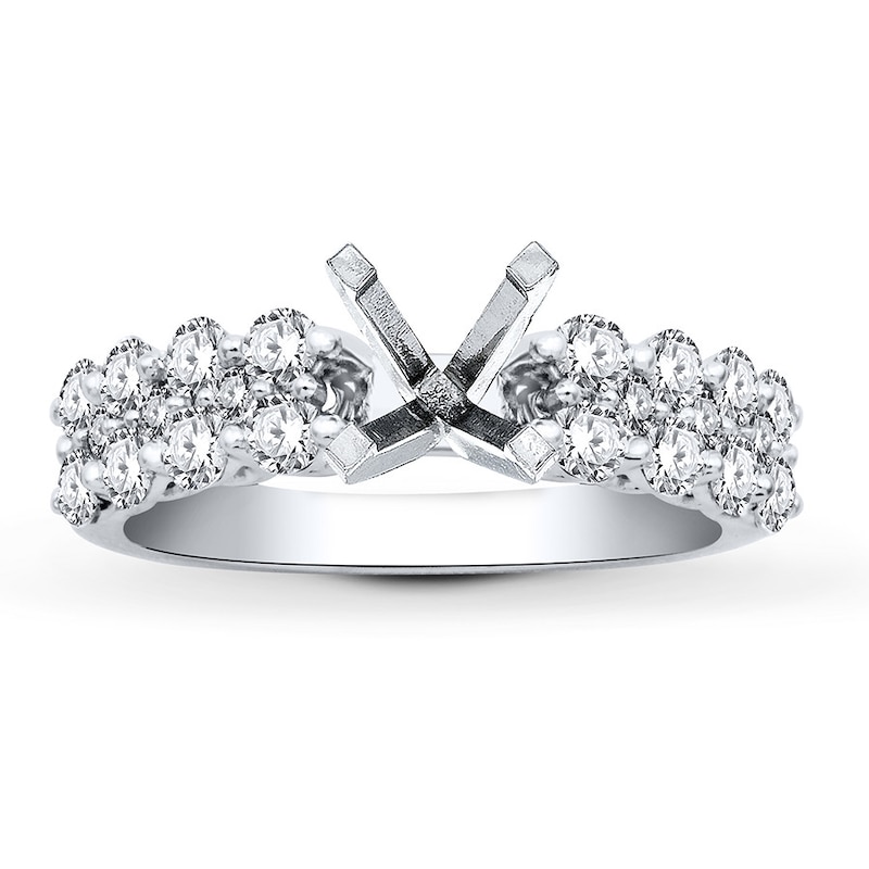 Main Image 1 of Previously Owned Hearts Desire Ring Setting 1 carat tw Diamonds 18K White Gold