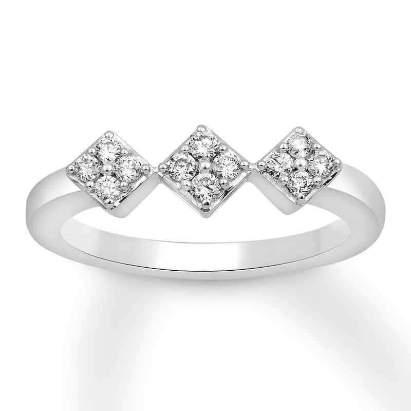 Main Image 1 of Previously Owned Diamond Midi Ring 1/6 ct tw Round-cut 10K White Gold