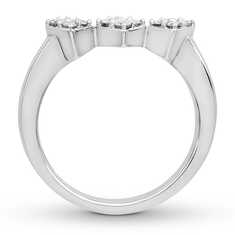 Main Image 2 of Previously Owned Diamond Midi Ring 1/6 ct tw Round-cut 10K White Gold