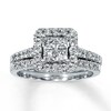 Thumbnail Image 1 of Previously Owned Diamond Bridal Set 1-1/5 ct tw Round 14K White Gold