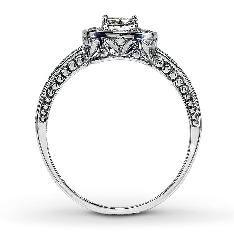 Main Image 2 of Previously Owned Diamond Promise Ring 1/5 ct tw Round 10K White Gold