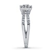 Thumbnail Image 3 of Previously Owned Diamond Promise Ring 1/2 ct tw Princess/Round 14K White Gold