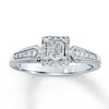 Thumbnail Image 1 of Previously Owned Diamond Promise Ring 1/4 ct tw Princess/Round 10K White Gold