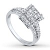 Thumbnail Image 1 of Previously Owned Diamond Ring 1 ct tw Princess-cut 14K White Gold