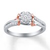 Thumbnail Image 1 of Previously Owned Diamond Promise Ring 1/4 ct tw Sterling Silver/10K Rose Gold