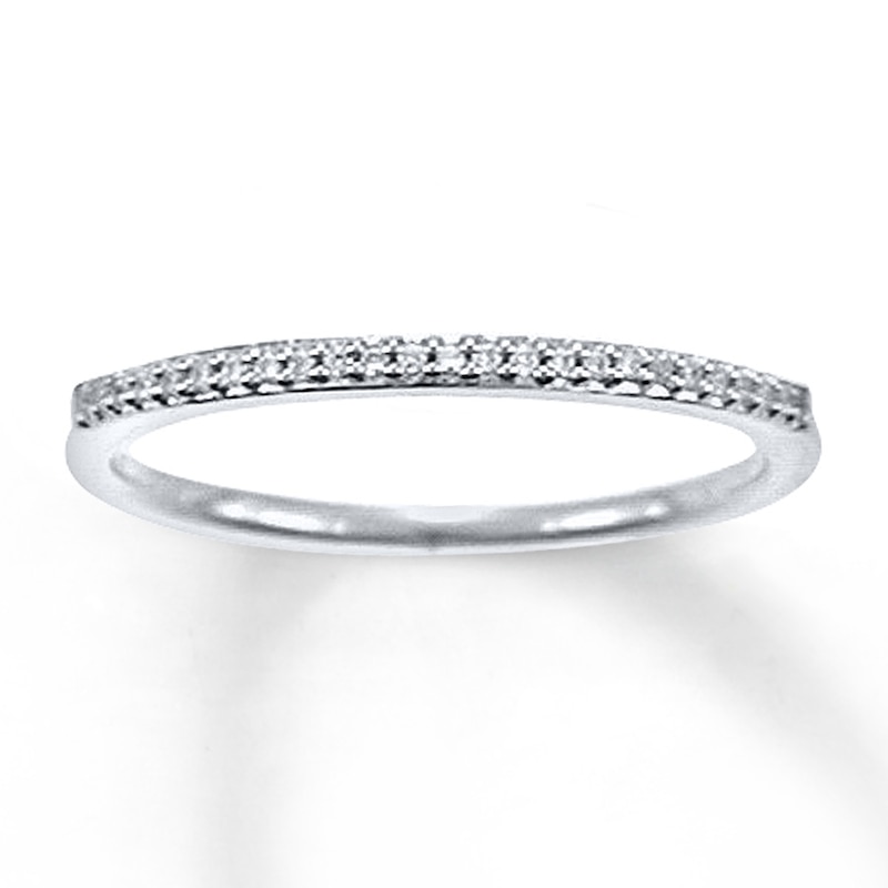 Previously Owned Stackable Ring 1/15 ct tw Diamonds 10K White Gold