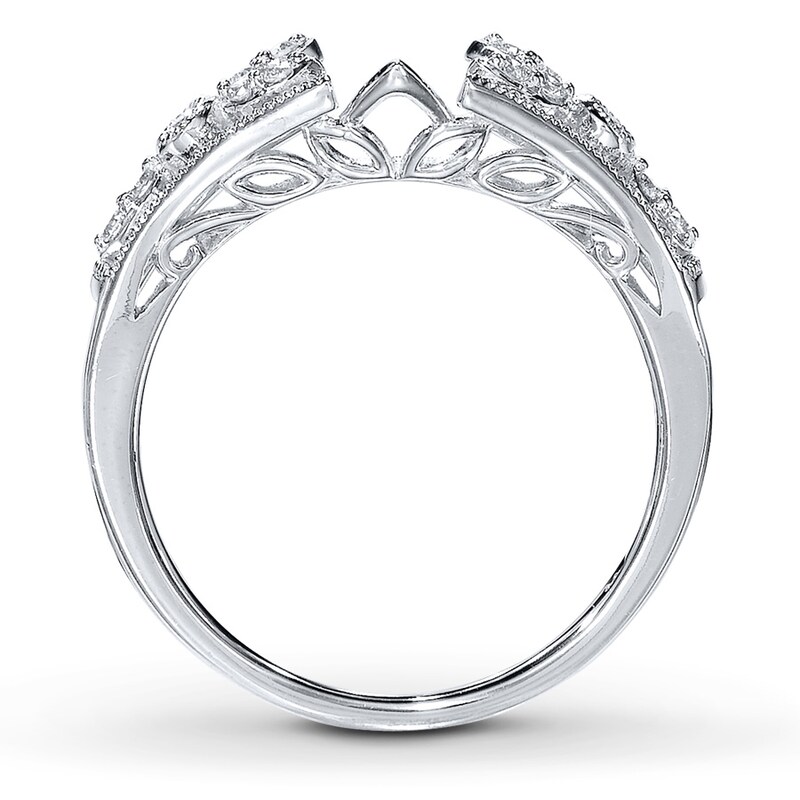 Main Image 2 of Previously Owned Diamond Enhancer Ring 1/6 ct tw Round-Cut 14K White Gold