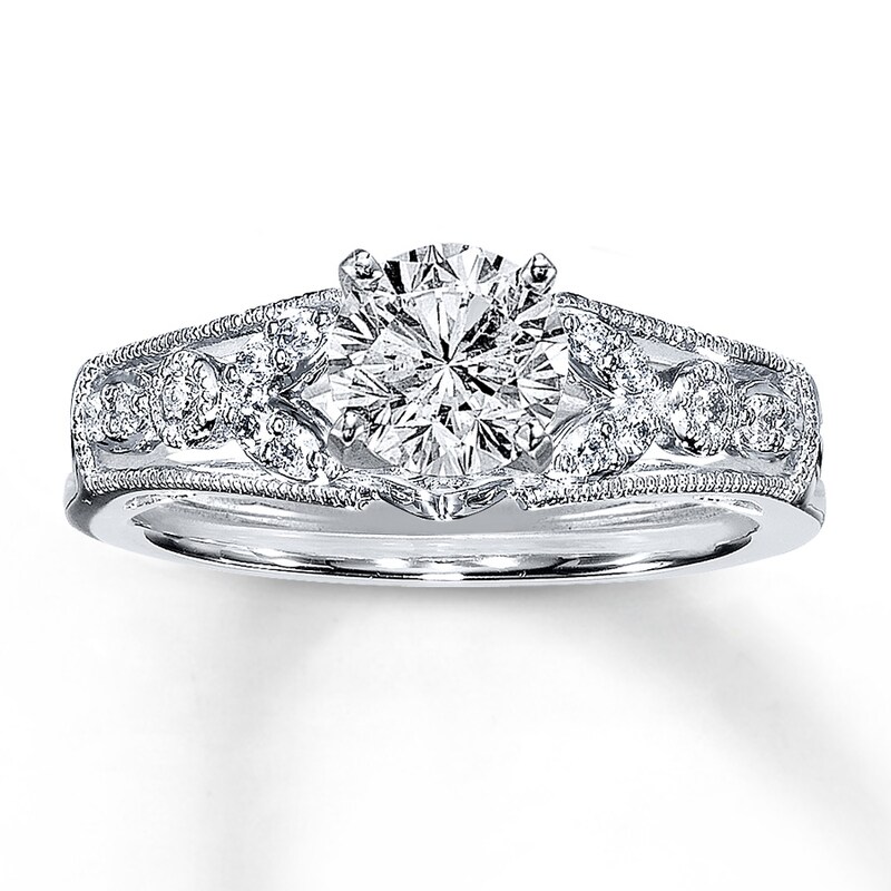 Main Image 4 of Previously Owned Diamond Enhancer Ring 1/6 ct tw Round-Cut 14K White Gold