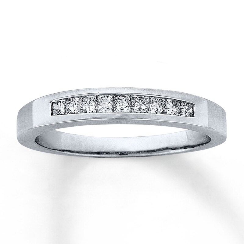 Main Image 1 of Previously Owned Diamond Anniversary Band 1/4 ct tw Princess-cut 14K White Gold