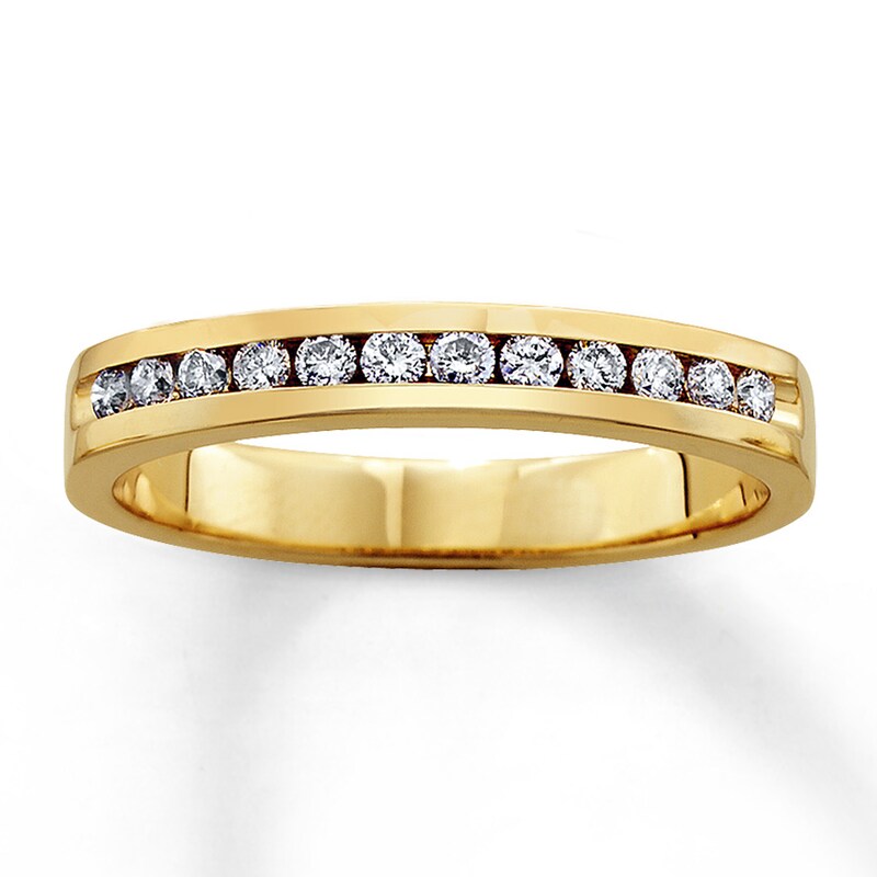 Main Image 1 of Previously Owned Diamond Anniversary Ring 1/2 ct tw Round 14K Yellow Gold