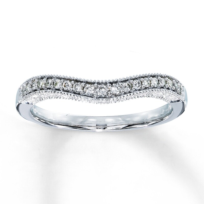 Main Image 1 of Previously Owned Diamond Enhancer Ring 1/6 ct tw Round-cut 14K White Gold