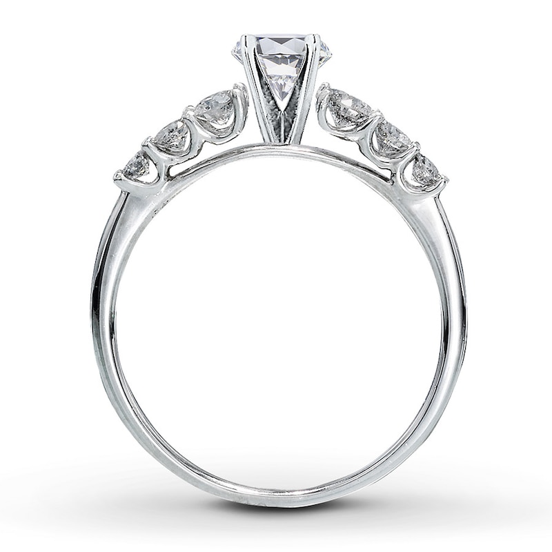 Main Image 2 of Previously Owned Diamond Ring Setting 3/8 ct tw Round-cut Platinum
