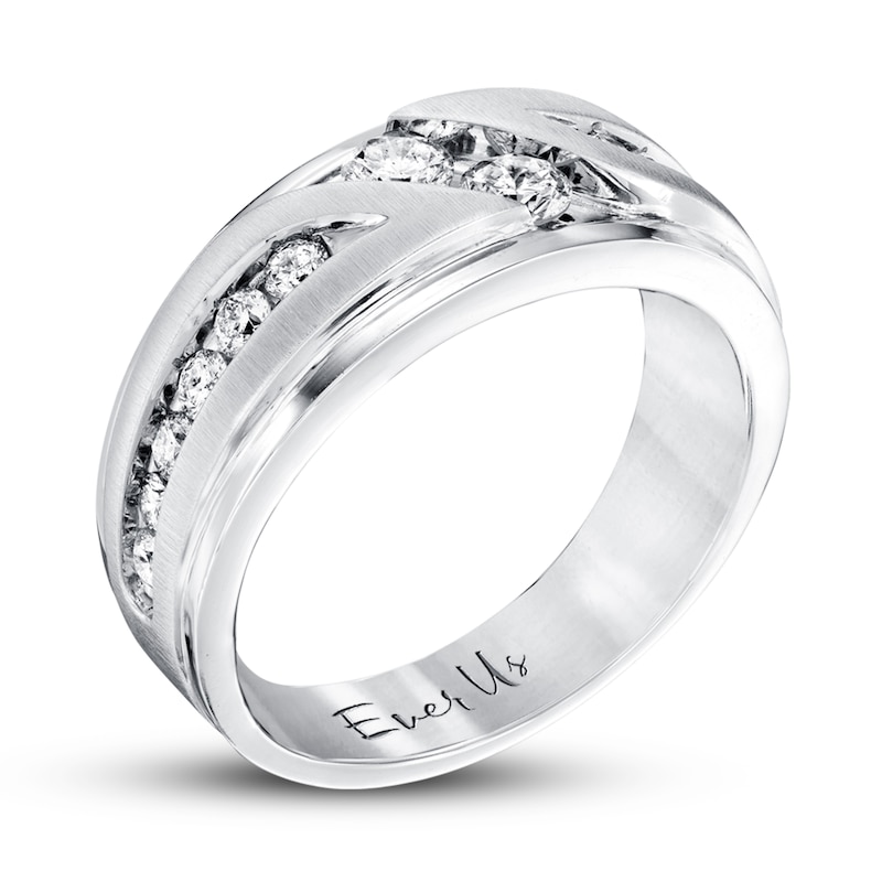 Main Image 2 of Previously Owned Ever Us Men's Two-Stone Ring 1 ct tw Diamonds 14K White Gold