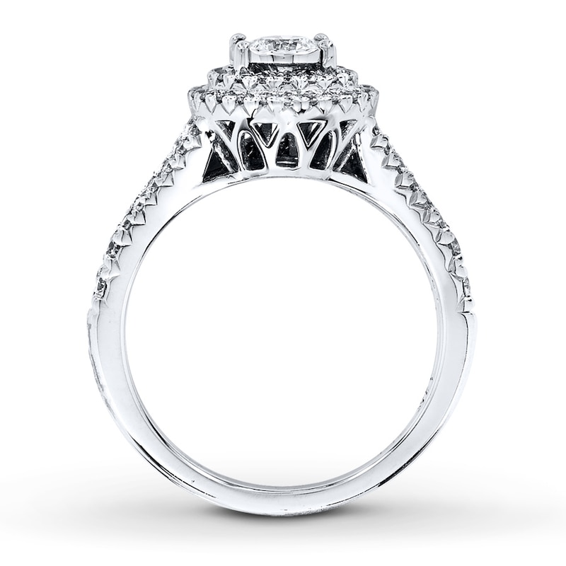 Main Image 2 of Previously Owned Diamond Bridal Set 1 ct tw Round-cut 14K White Gold