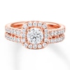 Thumbnail Image 4 of Previously Owned Diamond Bridal Set 1 ct tw Round-cut 14K Rose Gold