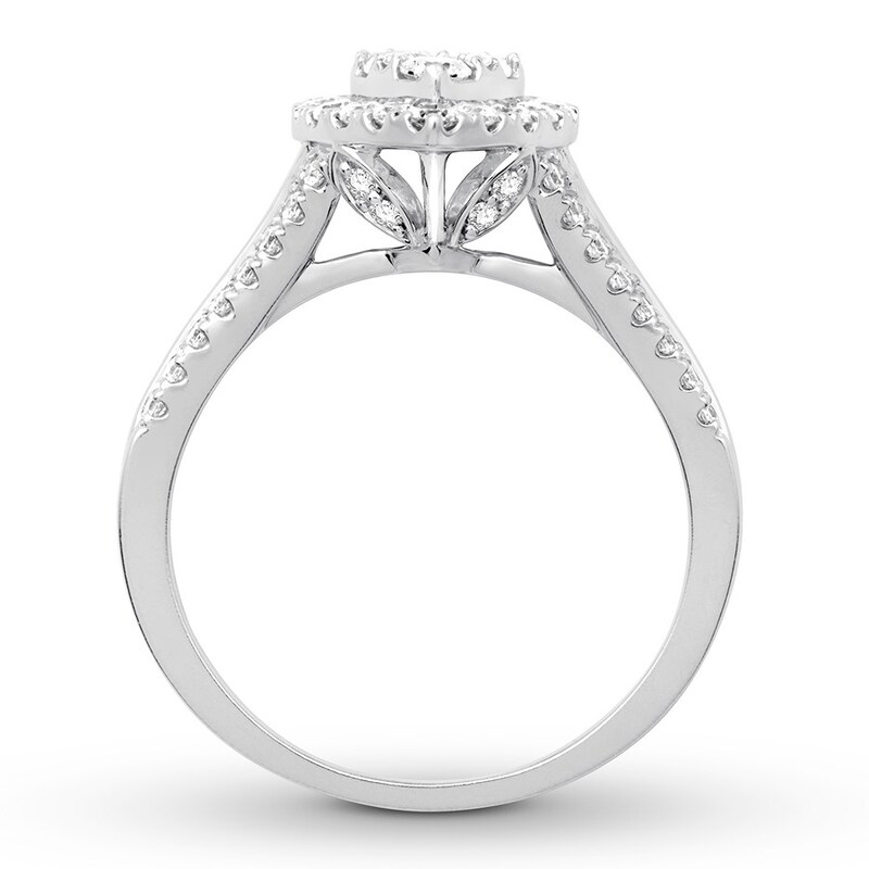 Main Image 2 of Previously Owned Diamond Engagement Ring 1 ct tw Round-cut 14K White Gold