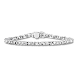 Previously Owned Diamond Tennis Bracelet 2 carats tw Round 14K White Gold