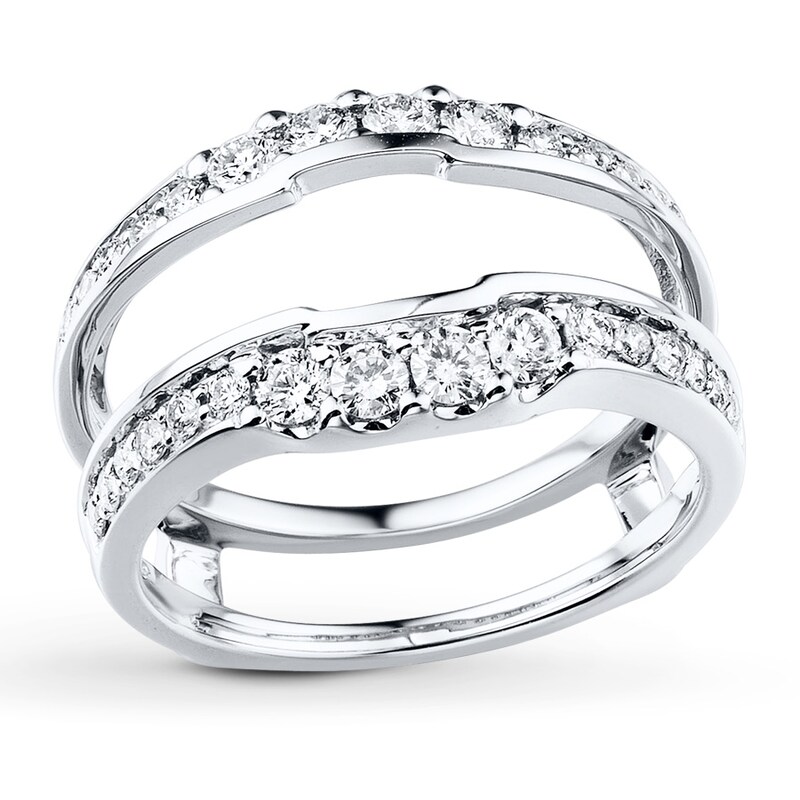 Main Image 4 of Previously Owned Diamond Enhancer Ring 3/4 ct tw Round-cut 14K White Gold