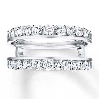 Previously Owned Diamond Enhancer Ring 1 carat tw Round-cut 14K White ...
